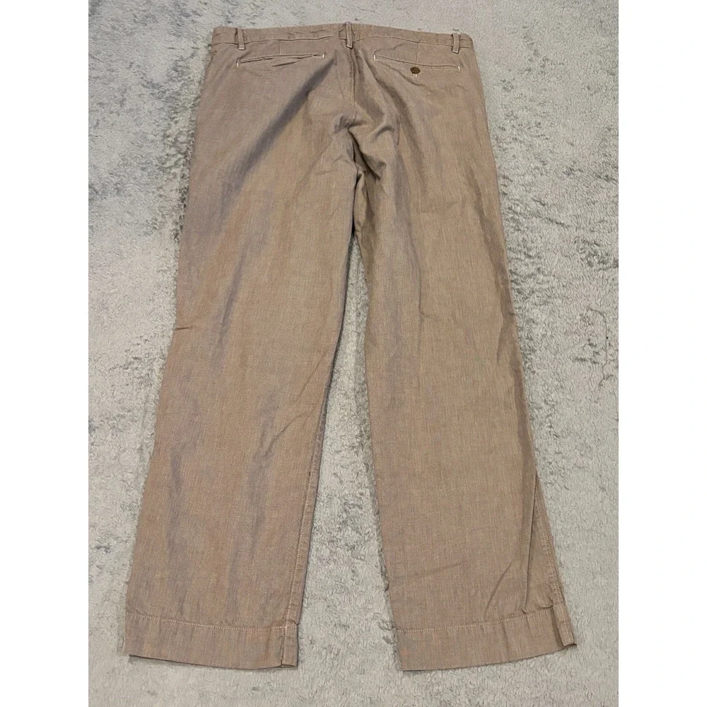 Banana Republic Chino Pants Men's 34x32 (35x30) Brown Straight Fit Casual Slacks